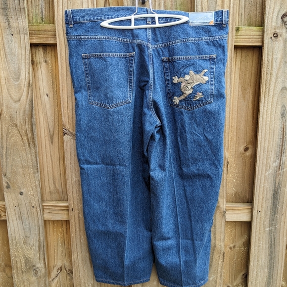 ICEBERG Ice History Y2K VTG Tom And Jerry Cartoon Jeans Blue Straight Mens 42x28 - Picture 2 of 16